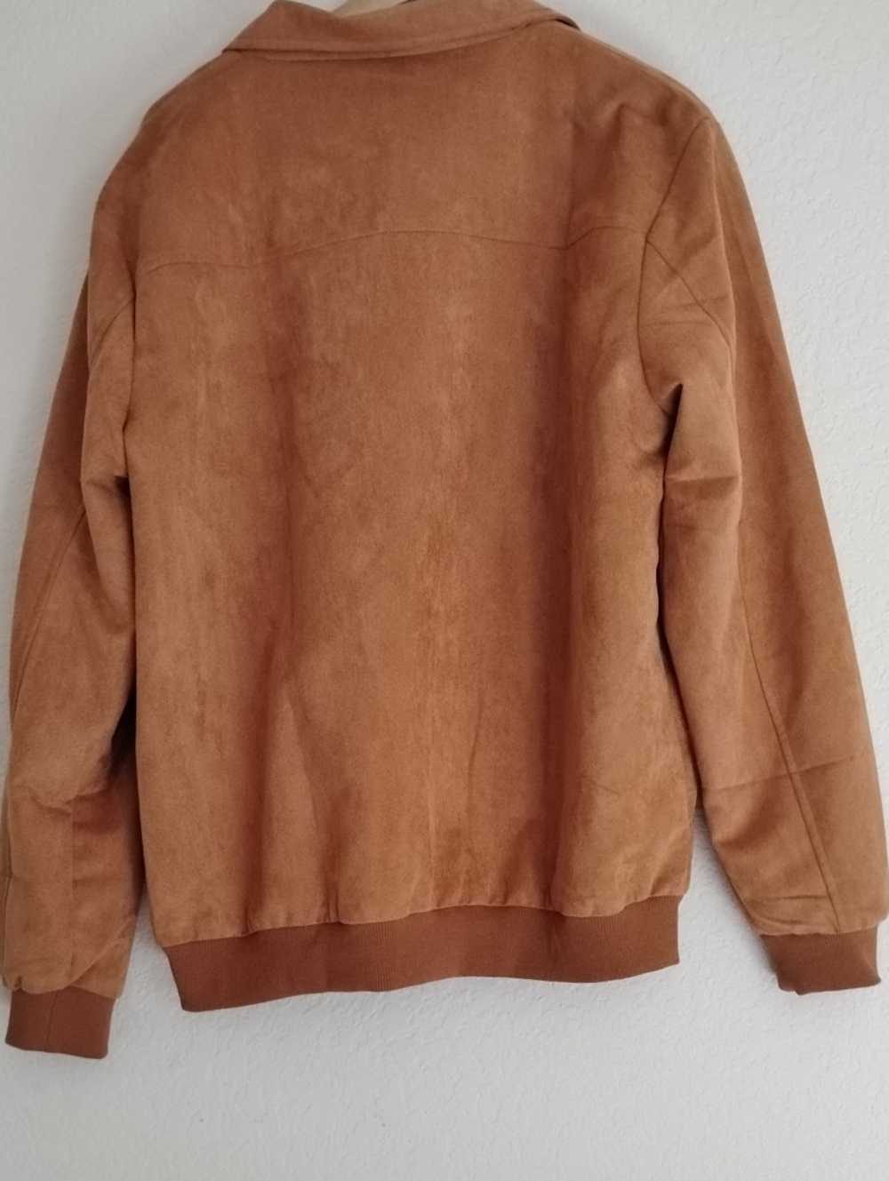 Classic Men's Zip Front Jacket in Camel - Picture 3 of 10